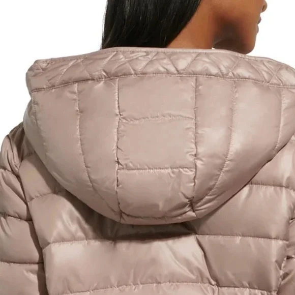 NWOT Kenneth Cole Khaki Brown Quilted Anorak Jacket - Picture 6 of 15